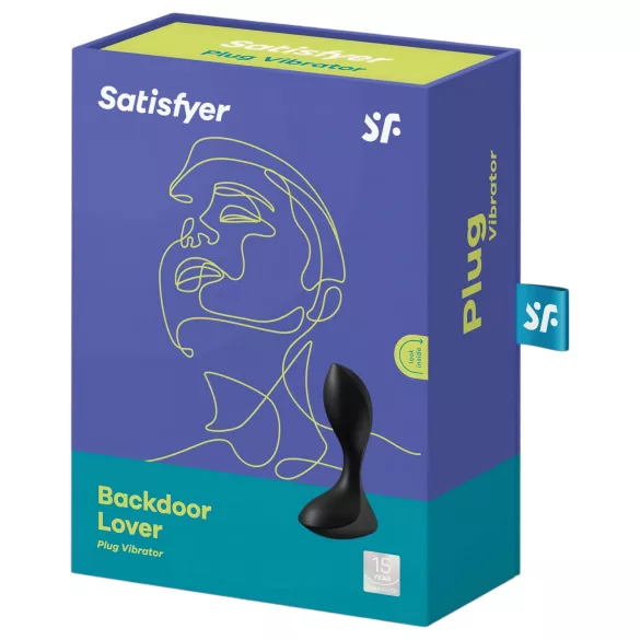 Satisfyer Bakdørelskeren - oppladbar, vanntett analvibrator (svart)