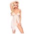 Penthouse Sweet Beast - rosa babydoll-sett (hvit) - M/L