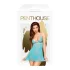 Penthouse Bedtime Story - nattkjole & stringtruse (turkis) - L/XL
