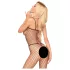 Penthouse Body Search - åpen nettingoverall (svart) - XL