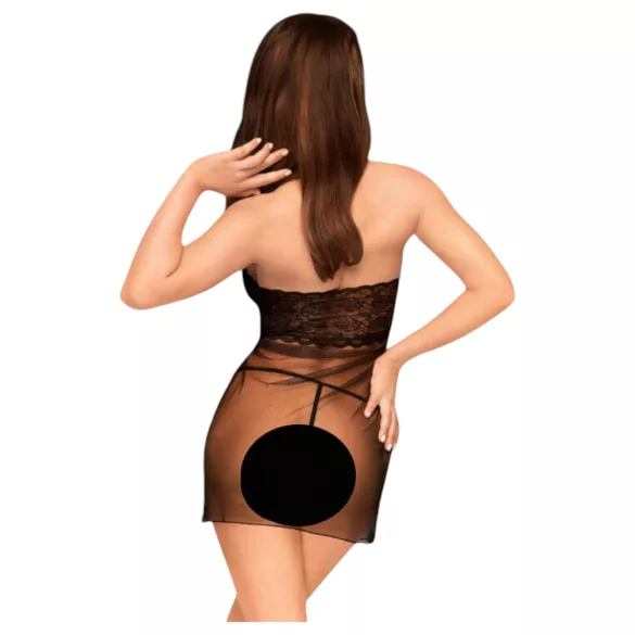 Penthouse All Yours - blonde nattskjorte og stringtruse (svart) - M/L