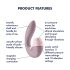 Satisfyer Supernova - Oppladbar 2-i-1 luftbølgevibrator (rosa)