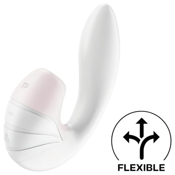 Satisfyer Supernova - oppladbar 2-i-1 luftbølge vibrator (hvit)