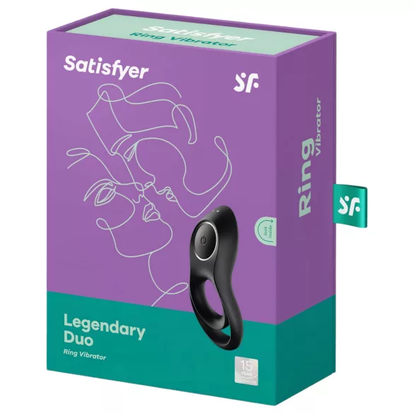 Satisfyer Legendary Duo - oppladbar, vibrerende penisring (svart)