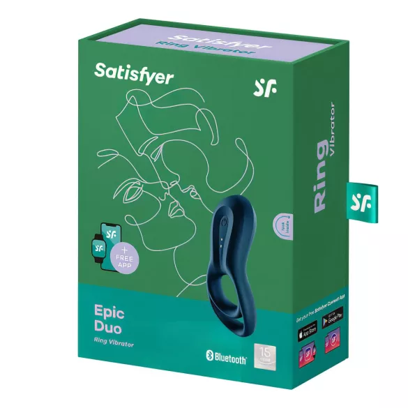 Satisfyer Epic Duo - smart vibrasjonsring for penis (svart)