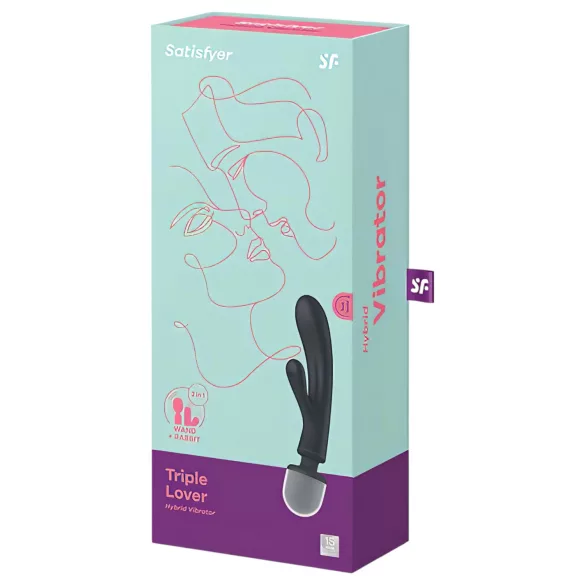 Satisfyer Triple Lover - Sølv G-punkt og massasjevibrator