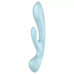   Satisfyer Triple Oh - oppladbar klitorisvibrator med arm (blå)