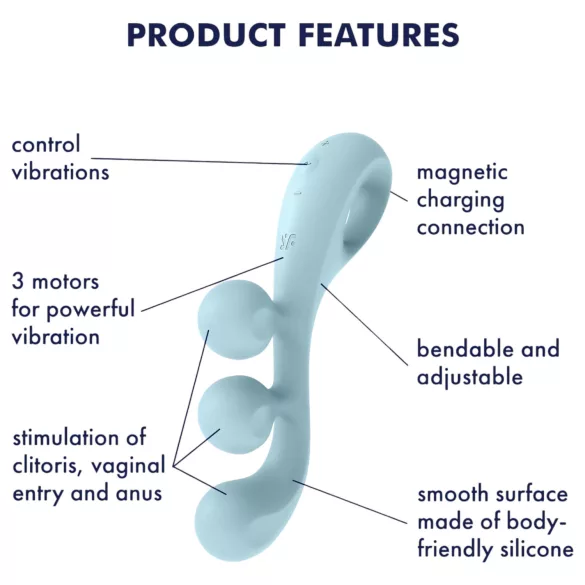 Satisfyer Tri Ball 2 - multifunksjonell vibrator (mint)
