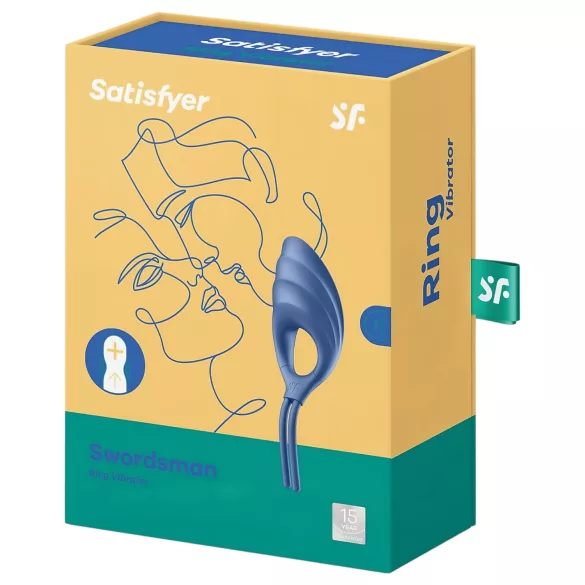 Satisfyer Swordsman - oppladbar, vibrerende penisring (blå)