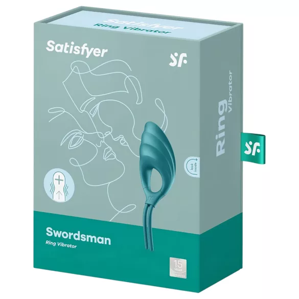 Satisfyer Swordsman - oppladbar, vibrerende penisering (grønn)
