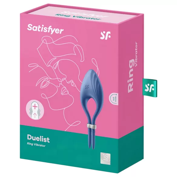 Satisfyer Duelist - oppladbar vibrasjonsring for penis (blå)