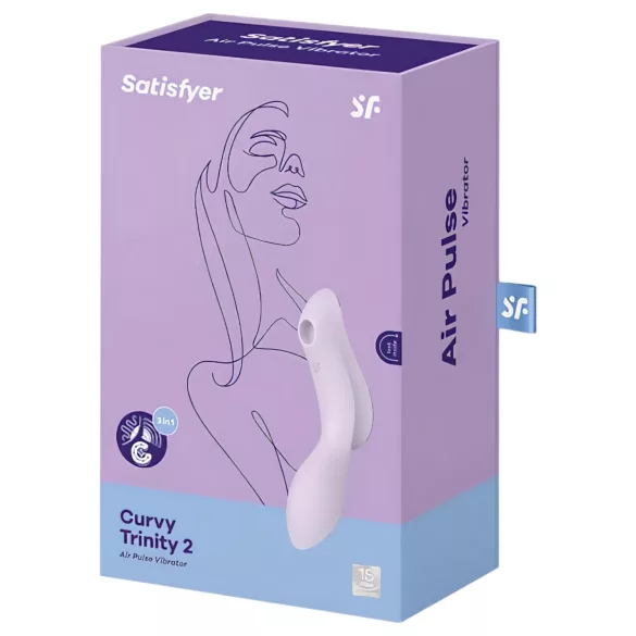 Satisfyer Curvy Trinity 2 - luftimpuls 2-i-1 vibrator (lilla)