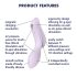 Satisfyer Curvy Trinity 2 - luftimpuls 2-i-1 vibrator (lilla)