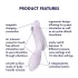 Satisfyer Curvy Trinity 2 - luftimpuls 2-i-1 vibrator (lilla)