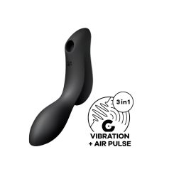   Satisfyer Curvy Trinity 2 - pulserende 2-i-1 vibrator (svart)