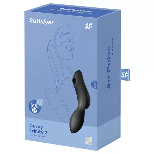 Satisfyer Curvy Trinity 2 - pulserende 2-i-1 vibrator (svart)