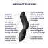 Satisfyer Curvy Trinity 2 - pulserende 2-i-1 vibrator (svart)