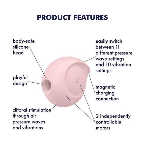 Satisfyer Sugar Rush - lufttrykk klitorisvibrator (rosa)