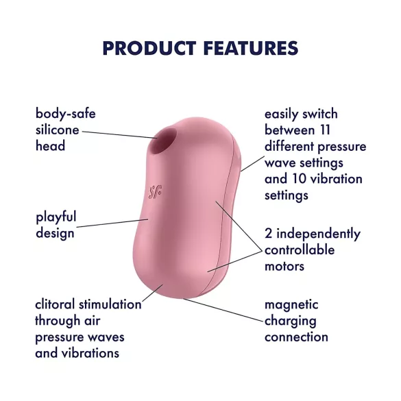 Satisfyer Cotton Candy - luftbølgevibrator for klitoris (korall)