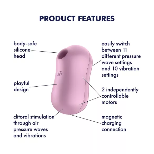 Satisfyer Cotton Candy - oppladbar lufttrykk-klitorisvibrator (lilla)