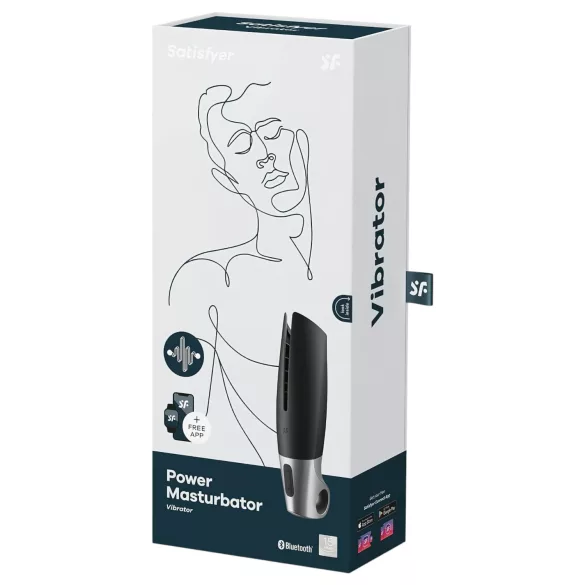 Satisfyer Power - smart, oppladbar masturbator (svart)