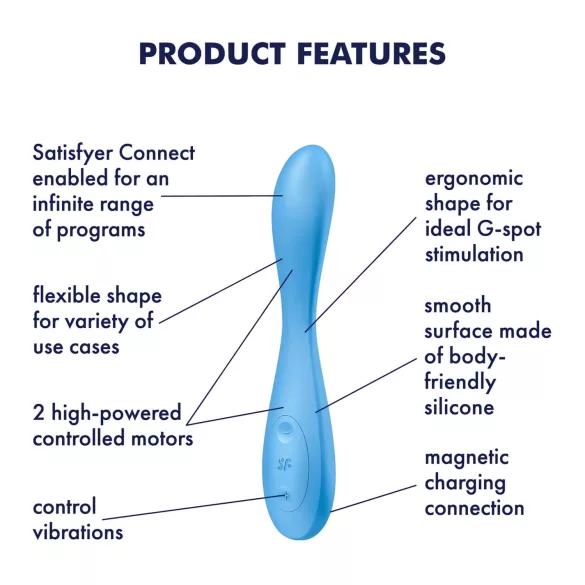 Satisfyer G-spot Flex 4 - App-styrt G-punktvibrator (turkis)
