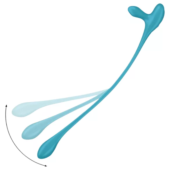 Satisfyer Plug & Play - oppladbar analvibrator og penisring (blå)