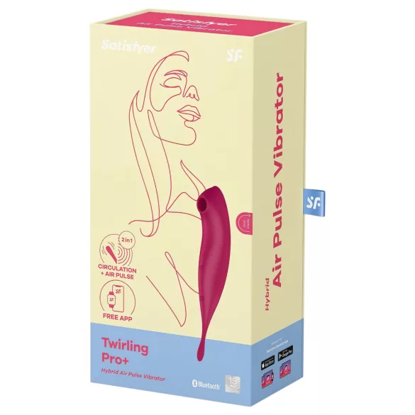 Satisfyer Twirling Pro - App-styrt klitorisstimulator (rød)