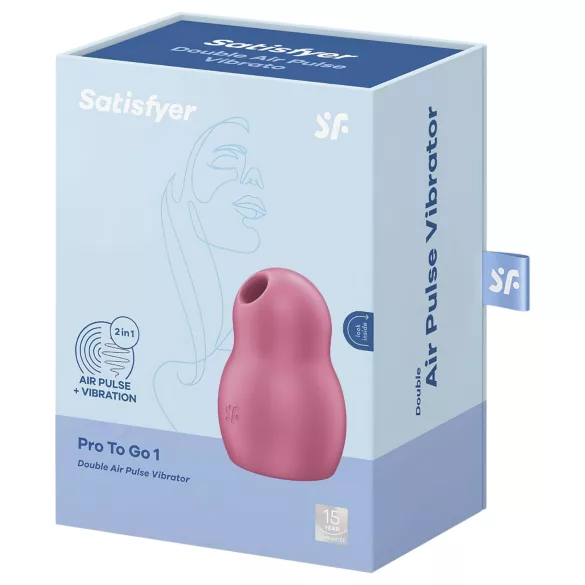 Satisfyer Pro To Go 1 - Oppladbar Luftrykk Klitorisstimulator (rød)