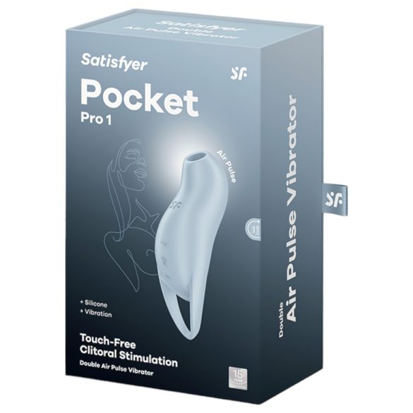 Satisfyer Pocket Pro 1 - luftbølgestimulator for klitoris (blå)