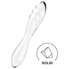   Satisfyer Dazzling Crystal 1 - tosidig glassdildo (gjennomsiktig)