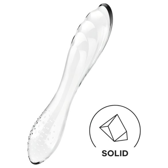 Satisfyer Dazzling Crystal 1 - To-ended Glassdildo (Gjennomsiktig)