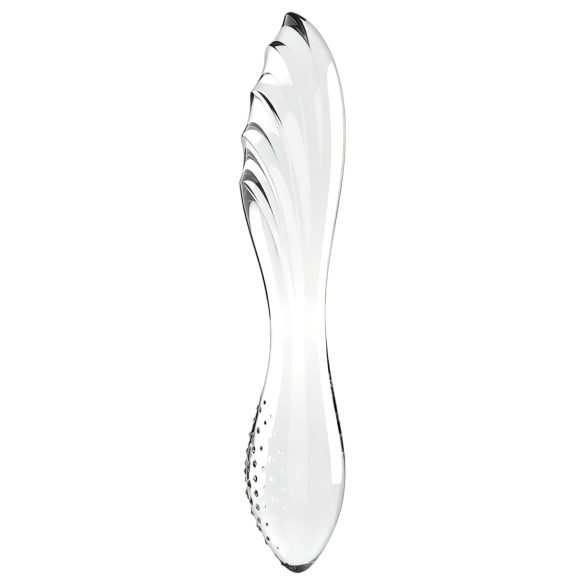 Satisfyer Dazzling Crystal 1 - tosidig glassdildo (gjennomsiktig)