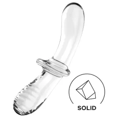   Satisfyer Double Crystal - tosidig glassdildo (gjennomsiktig)