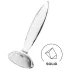Satisfyer Sparkling Crystal - ribbet glassdildo (gjennomsiktig)