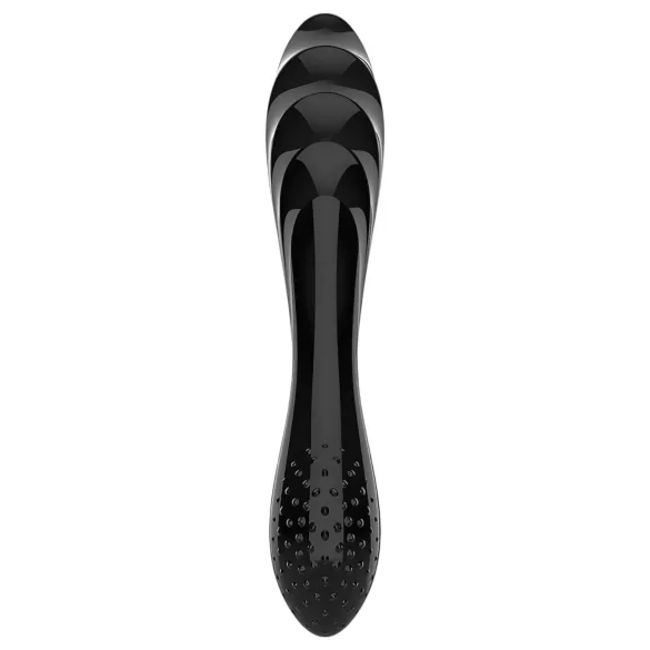 Satisfyer Dazzling Crystal 1 - tosidig glassdildo (svart)