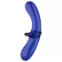 Satisfyer Double Crystal - tosidig glassdildo (blå)