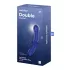 Satisfyer Double Crystal - tosidig glassdildo (blå)