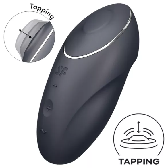 Satisfyer Tap & Climax 1 - 2i1 klitorisvibrator (svart)