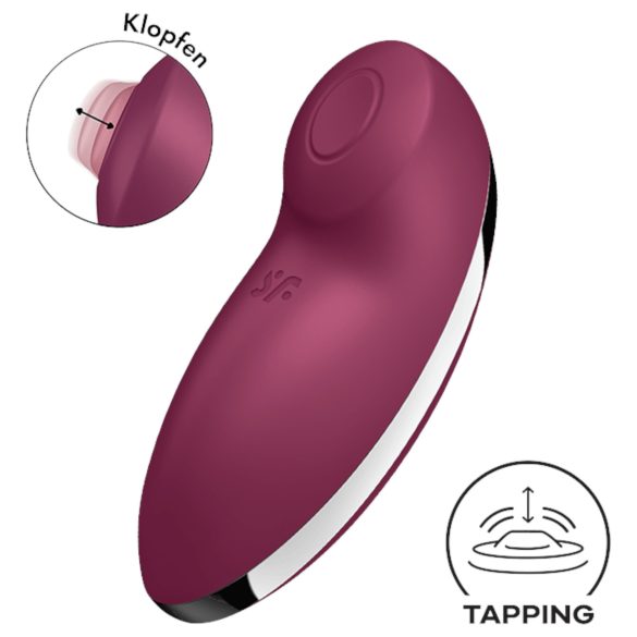 Satisfyer Tap & Climax 2 - 2-i-1 klitoris stimulator og vibrator (rød)