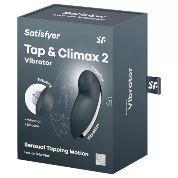 Satisfyer Tap & Climax 2 - 2i1 klitorisvibrator (grå)