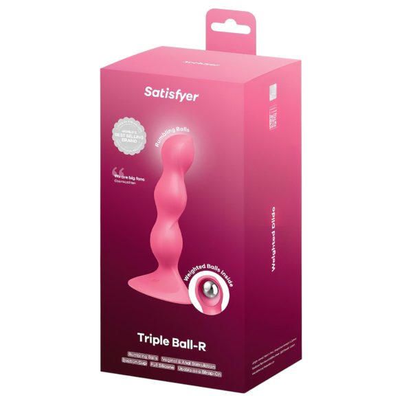 Satisfyer Triple Ball-R - perler anale vibrator (rosa)