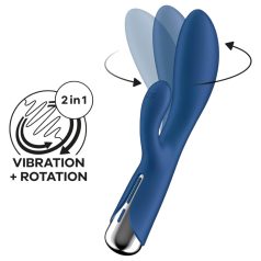   Satisfyer Spinning Rabbit 1 - roterende klitorisvibrator (blå)