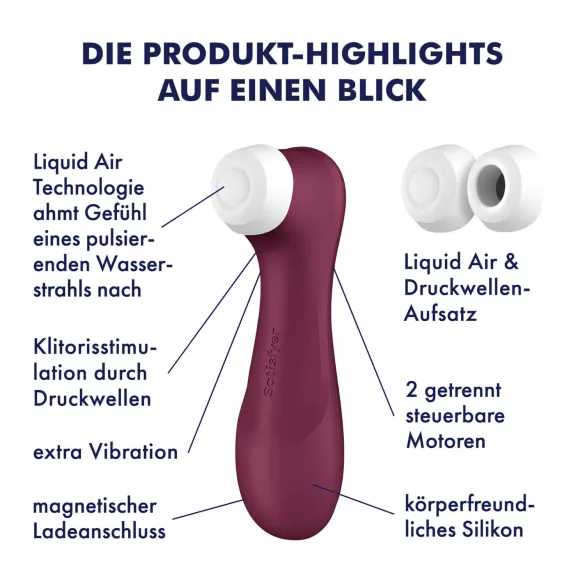 Satisfyer Pro 2 Gen3 - app-styrt lufttrykk-klitorisstimulator (rød)