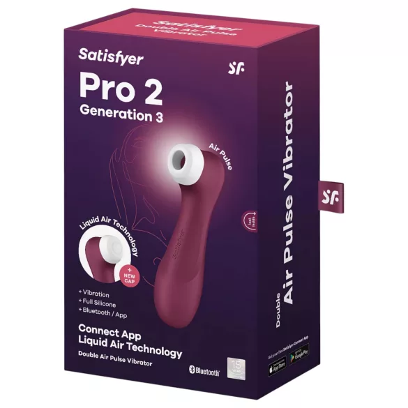 Satisfyer Pro 2 Gen3 - app-styrt lufttrykk-klitorisstimulator (rød)