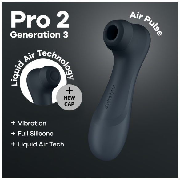 Satisfyer Pro2 Gen3 - Luftbølge klitorisstimulator (mørk grå)
