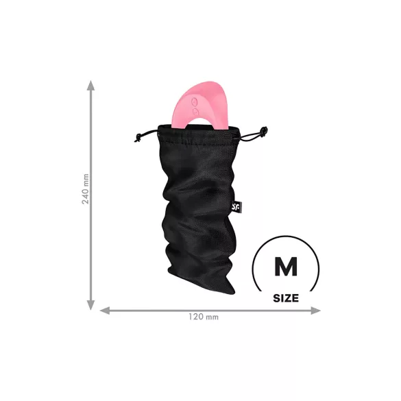 Satisfyer Treasure Bag - diskret oppbevaringspose - medium (svart)