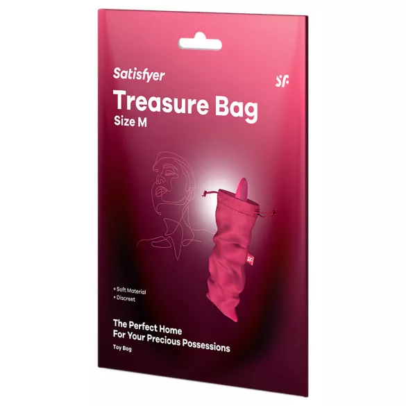 Satisfyer Treasure Bag M - diskret oppbevaringspose for sexleketøy (rosa)