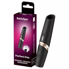 Satisfyer Perfect Kiss - leppestiftvibrator (svart)