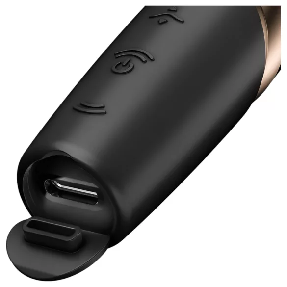 Satisfyer Perfect Kiss - leppestiftvibrator (svart)